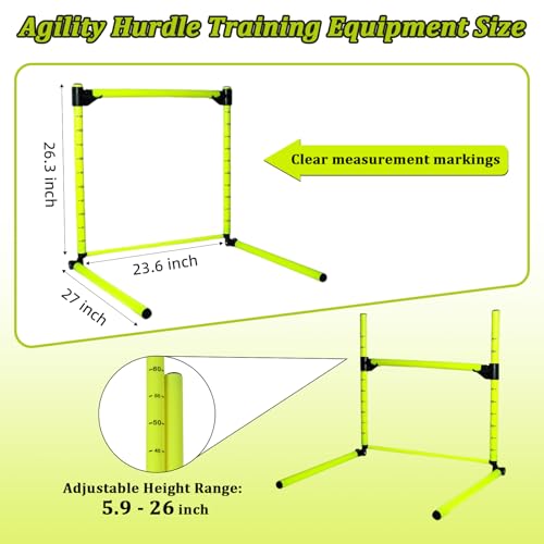 3Pcs Height Adjustable Hurdles Training Equipment, Speed Agility Kit