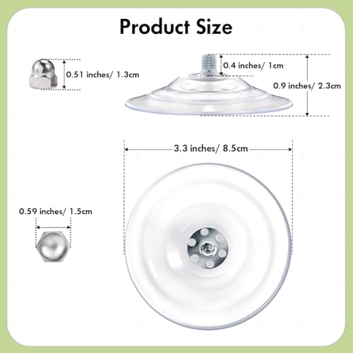 AMOSIJOY 4 Pack Cat Window Perch Strong Replacement Suction Cups with Screw