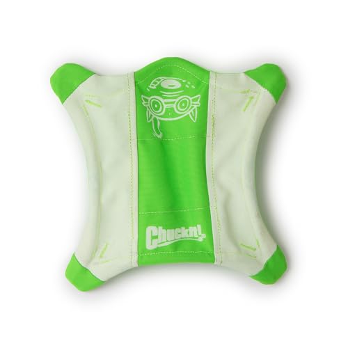 Chuckit! Flying Glow Squirrel Fetch Dog Toy, Medium 10.5", Glows in Dark - style: Flying Glow Squirrel