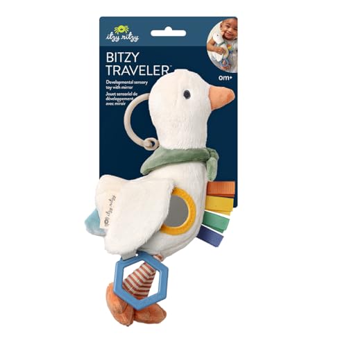 Itzy Ritzy Bitzy Traveler Baby Stroller & Car Seat Toy with Rattle (Goose) - color: Goose