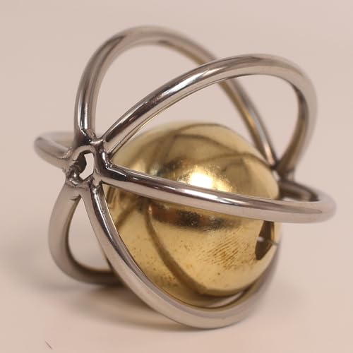 Fosrion Stainless Steel Bird Toy, Foraging Ball with Bell for Parrots - size: Large