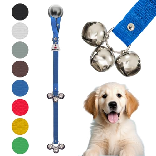 Caldwell's Pet Supply Co. Dog Potty Bells, Dog Door Bell, Bells to Go Outside, Potty Training Bell, Dogs Doorbell, Dogs Potty Doorbell, Ring to Go Pee, All Breed Puppy Training Tool - color: Blue, size: One Potty Bell