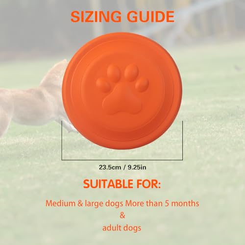 NAITELI Flyer-Soft Flying Disc Fetch Toy-for Medium/Large Dogs(Orange,L) - color: Orange, size: Large