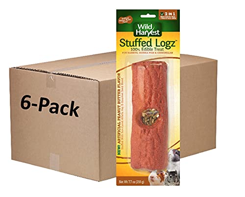 Wild Harvest Stuffed Logz Peanut Butter Small Animal Treat, 6 Count - size: 1 Count (Pack of 6)