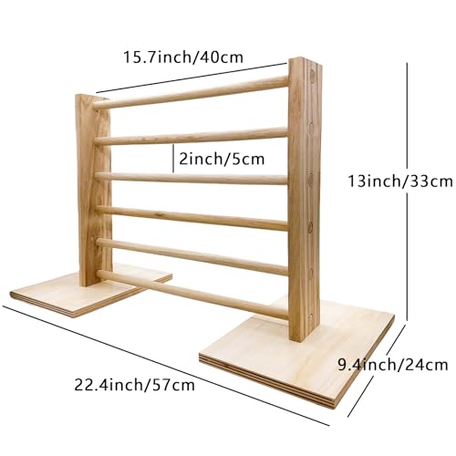 Hamiledyi Rabbit Jump Bar Rabbit Adjustable Hurdles Wooden Obstacle Exercise Agility Toys Training Jumping for Bunny Guinea Pig Ferret Squirrel