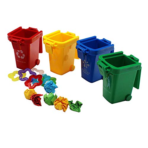 QBLEEV Conure Learning Toys, Color Sorting Bin Teaching Tool Box Bird Toys - color: Red, Green, Yellow, Blue