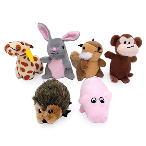 ZippyPaws Burrow Replacement Miniz Enrichment Squeaky Toys - Mixed 6 Pack - style: Animals - Extra Small - (6-Pack)