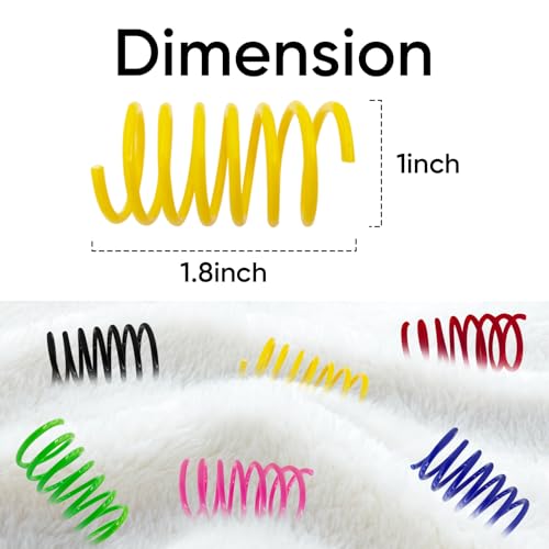 Cat Toys for Indoor Cats, 30 Pack Interactive Cat Spring Toys, 6Colors - color: 6-Color, size: 30 Packs