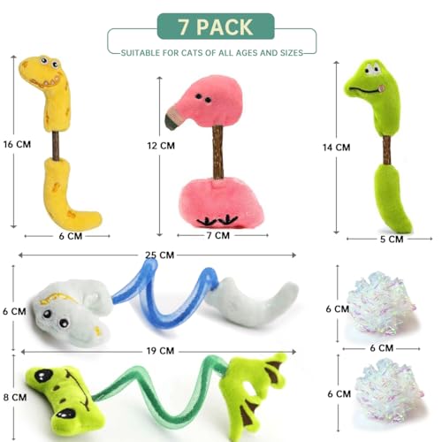 7 Pcs Interactive Catnip Toys & Silvervine Chew Sticks for Cats/kitten - color: 7 Packs