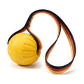 Dog Ball on Strap, Floating EVA Fetch Toy for Large Dogs 45+ lb - size: Large