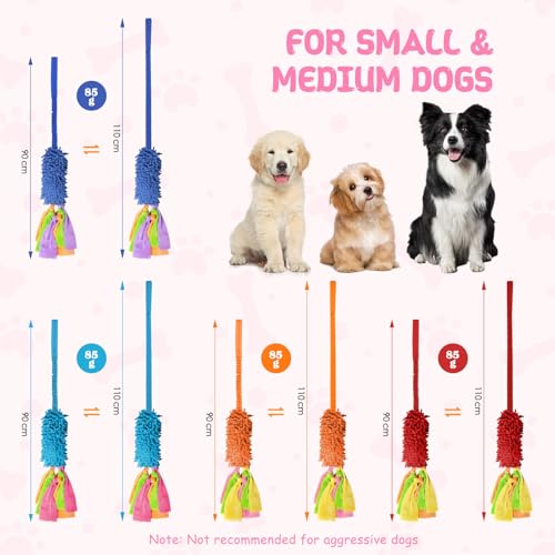 Squeaky Dog Tug Toy, Interactive Tug of War Rope Toys for Small Medium Large Dog, Soft Chenille Chewing Dog Rope Toys for Puppy Training and Play Games - color: Sky blue
