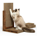 Deluxe Replaceable Cardboard Cat Scratcher, Easy Assembly & 3-Second Swap, Adjustable Height (16.9” or 23.6”) with 2 Full Pad Sets, Ultimate Value Bundle - size: 2 Full Pad Set+Reusable Frame