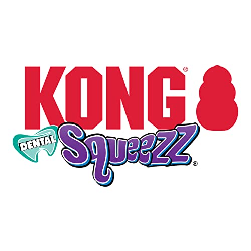 KONG Squeezz Dental Bone, Flexible Dental Chew Toy, for Medium/Large Dogs - style: Bone