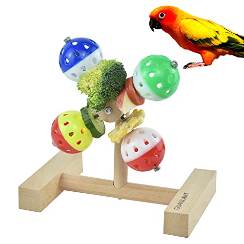 Bird Rotating Ball Feeder Toys,Parrot Food Treat Holder Interactive Toy