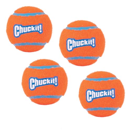 Chuckit! Dog Tennis Ball Toy, Medium 2.5in, 4 Pack, for 20-60lbs Dogs - size: Medium - Pack of 4