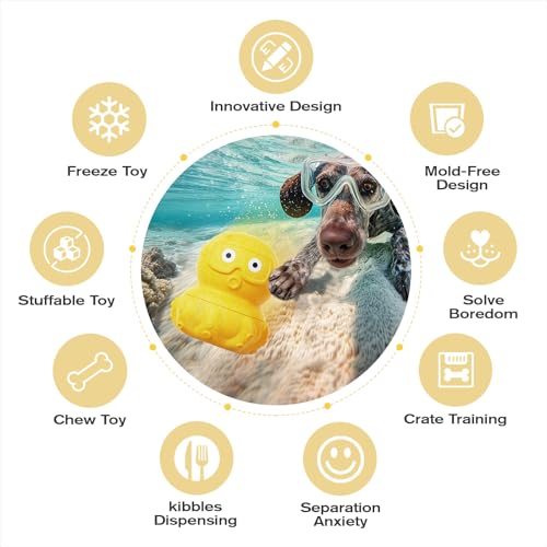 Wortade 3-in-1 Treat-Dispensing Dog Puzzle Toy and Slow Feeder, Yellow