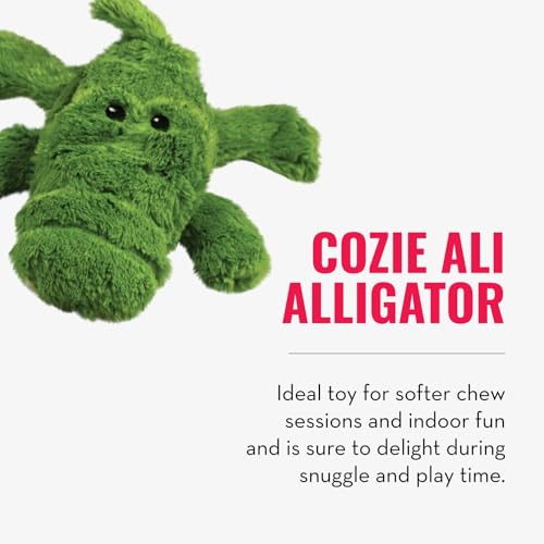 KONG Cozie Ali Alligator and SqueakAir Balls, 3 Pack, for Medium Dogs - size: Medium