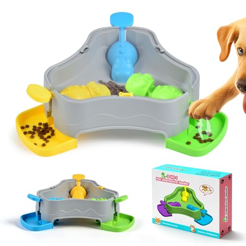 Interactive Dog Toys, Dog Puzzle Toy Treat Dispensing Dog Toys, Dog Enrichment Toys for Mental Stimulation, Slow Feeder Dog Puzzle for Small Medium Dogs, Interactive Cat Toy Cat Puzzle Feeder - color: 3 in 1
