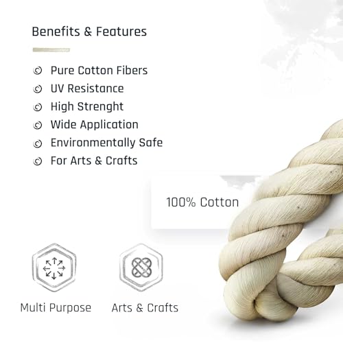 Pelican Rope 100% Cotton Twisted Rope, Natural Macrame Cord for Crafts, Pet Toys, Safe for Animals, DIY, Gardening,Indoor/Outdoor, Soft, Durable, Low-Stretch, 1" x 300 ft - style: 1in x 300 ft