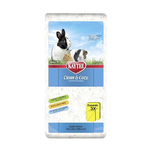 Kaytee Clean & Cozy Paper Bedding for Small Animals, White, 24.6 Liters - size: 24.6 Liter
