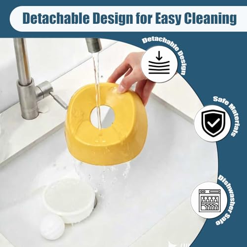SOOPLEU Lick and Roll Bowl for Dogs – No-Mess Slow Feeder for Bone Broth, Yogurt & Supplements | Lick and Roll Bowl with Anti-Spill Rolling Ball | for Senior Dogs, New Puppies & Post-Op Nutrition