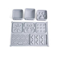 Extra Large Dog Lick Mat & Slow Feeder Bowl Set - XXL Silicone Enrichment Tray for Large Breeds - 2-in-1 Calming Puzzle Toy with 3 Removable Bowls (Dove Grey) - color: Dove Grey