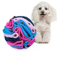 Pet Snuffle Ball, Puzzle Sniffing Interactive Dog Ball for Blind Dogs Training Stress Relief Dog Enrichment Toys Treat Machine Washable (Royal Blue, 15cm) - color: Royal blue, size: 15cm