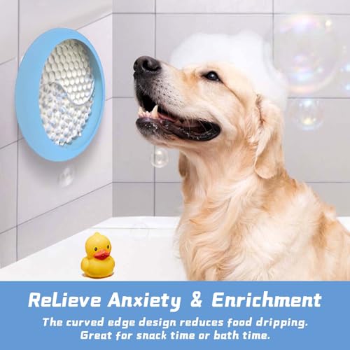 Dog Lick Bowl, Non-Slip Lick Mat Slow Feeder for Dogs & Cats - color: Light Blue, size: Small