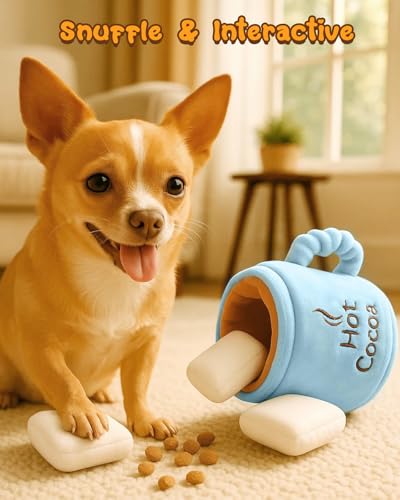 Swooflia Crinkle Dog Toy - Enrichment Squeaky Plush Toys to Keep Them Busy,Treat Boredom for Small Dogs Funny Interactive Stimulating Puppy Toy for Hide and Seek - size: 1 pcs