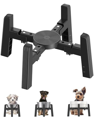 CZPET Dog Bowl Stand with Adjustable Width [Stand Only] - size: H: 6.3''; W: 6.1-10.4''