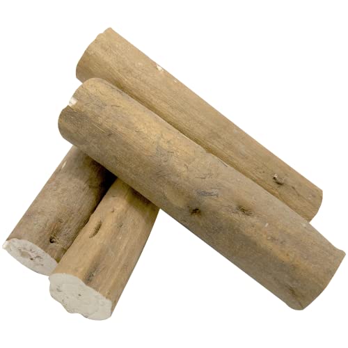 5514 Bark Sola Logs, 4 Pk - Natural Wood Bird Shredding Foot Toys with Bark - color: Sola Logs with Bark, size: Pack 4