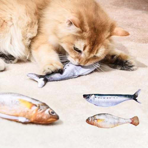 2 Pack Floppy Fish Cat Toys with Catnip, Rechargeable Flopping Fish Toy - color: 2pcs fish toy