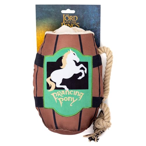 Buckle-Down The Lord of the Rings Squeaky Plush Dog Toy for Large, Medium & Small Dogs, Prancing Pony Pint Mug, 6.5" x 8" - color: Prancing Pony Pint Mug