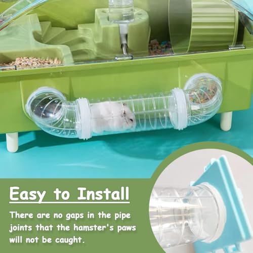 2 Hamster Tubes Kits, DIY Hamster Tunnel Adventure External Pipe - color: White