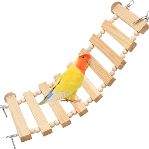 Bird Square Wooden Ladder Perch for Cage Parrot Climbing Toy