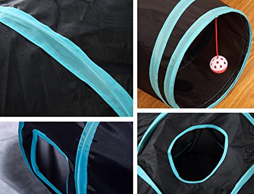 Cat Tunnels, Pet Ferret Rabbit Bunny Tunnels Tubes Subway Habitats, S-Style, DIY Cat Peekaboo Maze House Tent Bed, Kitten Interactive Toy (S Type: 4 Way Tubes) - size: S Type: 4 Way Tubes