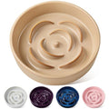 vancasso Ceramic Slow Feeder Dog Bowls, 3 Cups Puzzle Dish for Large Breeds - color: Khaki, size: L - 3 Cups