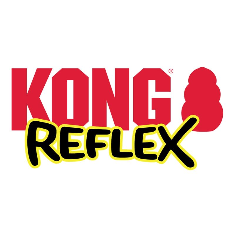 KONG Reflex Ball Dog Toy - Lightweight Durable Bouncy Fetch Toy - High-Bounce, Floats for Water Play (Medium/Large Football 2 Pack) - size: Medium/Large Football 2 Pack