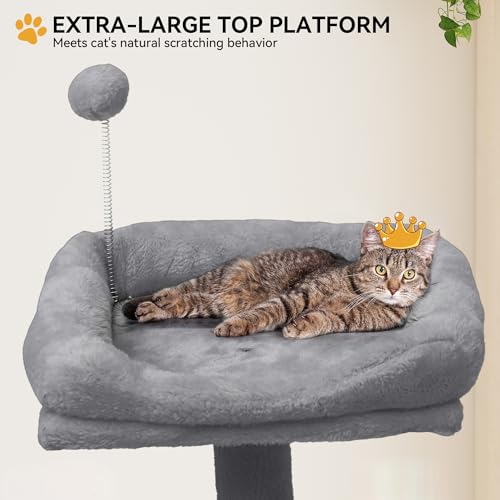 YITAHOME 64.5" Cat Tree, Multi-Level Cat Tower - color: Light Gray, size: 64.5inch