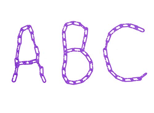 200Pcs Purple C-Clips Plastic Chain Links for Birds & Small Pets - color: Purple, size: 200Pcs