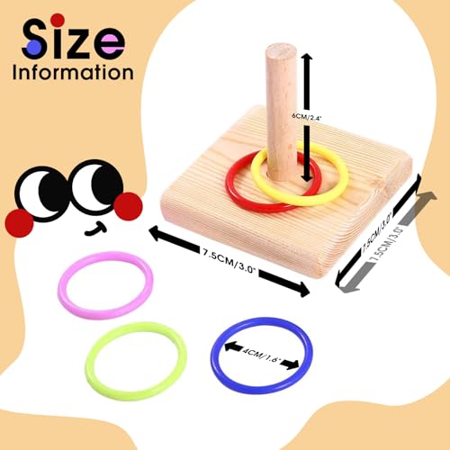 QBLEEV Bird Tabletop Toy, Parrot Activity & Training Trick Color Ring Toys - color: Color Circle B