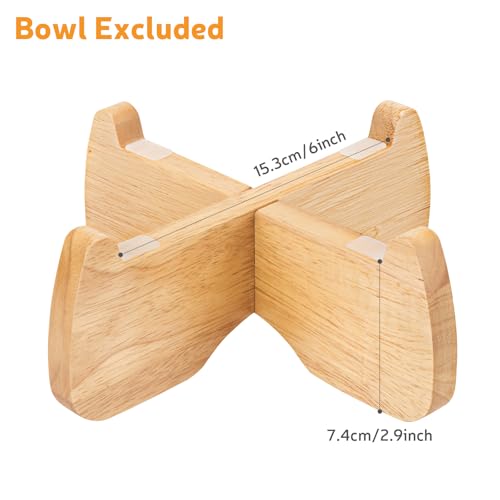 Elevated Cat Bowl Stand 6.1" Diameter 3.5" High with Non-Slip Pads - color: Stand (Bowl Excluded)