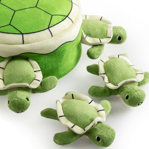 Hollypet Squeaky Hide and Seek Dog Toys for Small and Medium Dogs, Turtle - style: Turtle