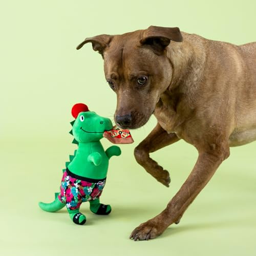 Fringe Studio Pizzasaurus REX Plush Dog Toy, Pet Shop Collection (314431) - color: Pizzasaurus