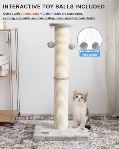 34" Cat Scratching Post with Replaceable Sisal Scratcher