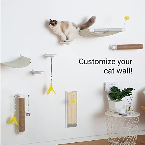SVD.PET 3-Pack Cat Climbing Stairs with Replaceable Felt Pad, Cat Shelves & Toys for Medium & Large Cats (White) - color: White, size: Climbing Step x 3
