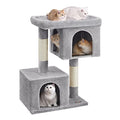 Feandrea Cat Tree, 40.6-Inch Tall Cat Tower, Cute Plush Condo, Light Gray - color: Light Gray, size: XL (26.8"L x 18.9"W x 40.6"H)