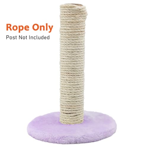 1/4in 32FT Natural Sisal Rope for Cat Tree, Cat Scratch Rope Replacement - color: White, size: 32FT