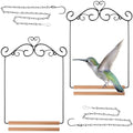 Hotop 2 Pcs Hummingbird Swings and Perches Wooden Dowel Chain, Black