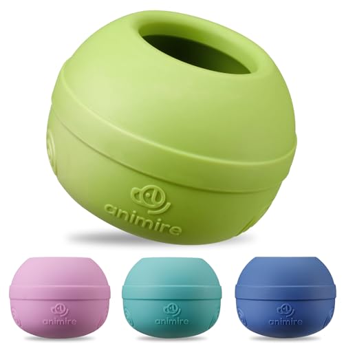 Long-Lasting Interactive Dog Lick Toy, Stuffable Dog Enrichment to Keep Dogs Busy, Wobbly Treat Dispensing Freezable Chew Toys, Food-Grade Safe (Green,L) - color: Green, size: L